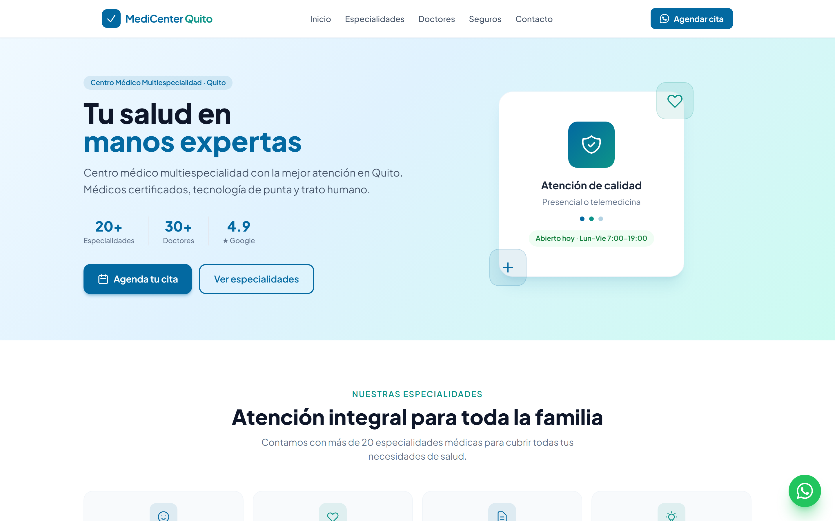 MediCenter Quito — preview